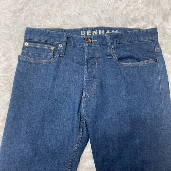 Denham Razor Slim Jeans Selvedge Mens Size W31 L32 Blue Denim Stretch - Picture 11 of 12